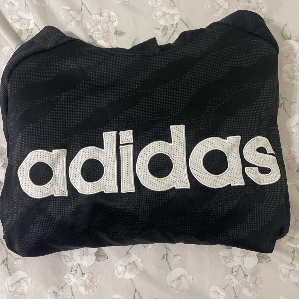 Adidas Black and White Hoodie